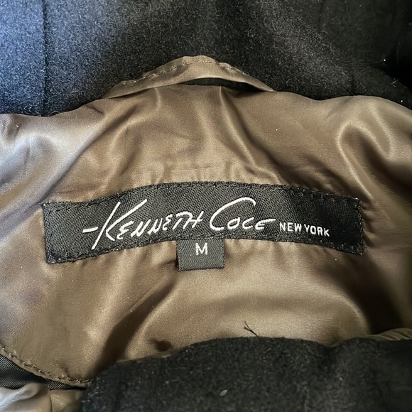 Kennith Cole Women’s Army Green and Black Duck Down Wool Jacket, size medium - Picture 2 of 15